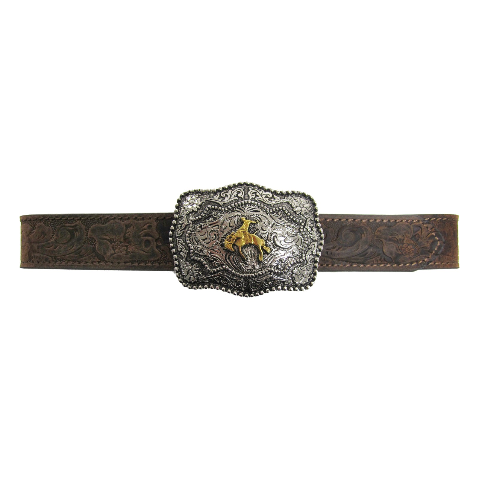 1 1/2 Scalloped Longhorn Western Buckle Belt - AndWest