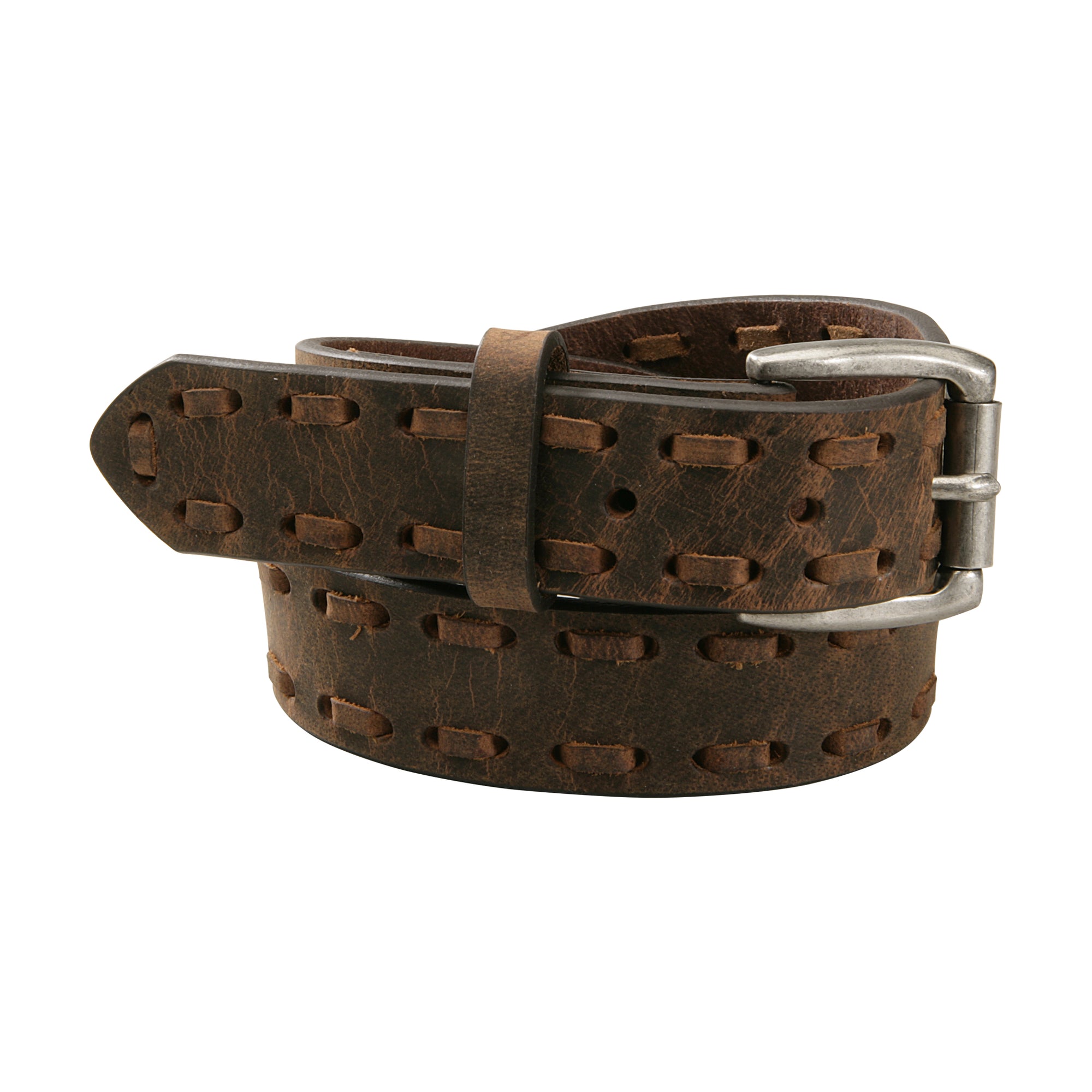 1 1/2 Longhorn Berry Edge Plaque Buckle Belt - AndWest