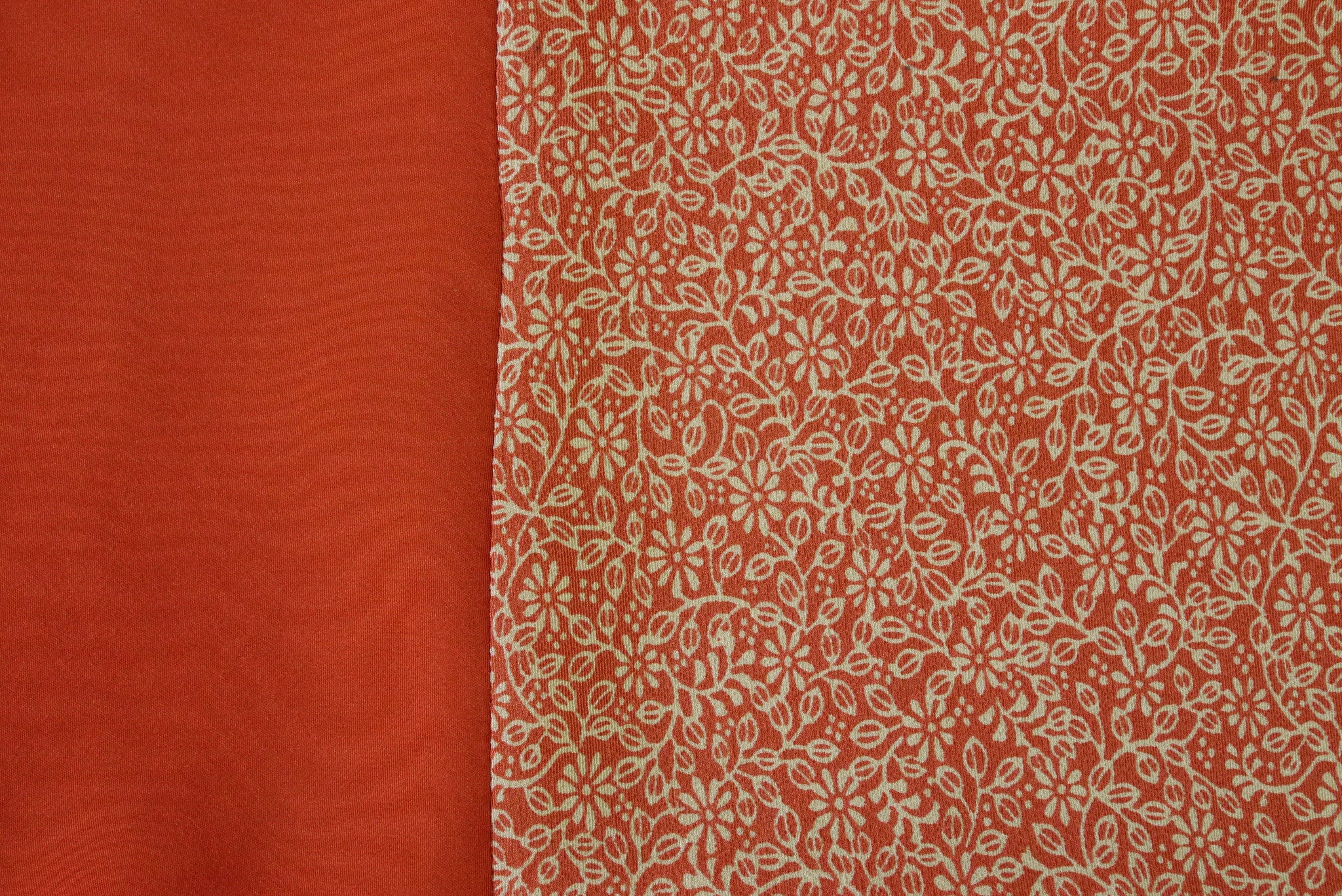 Straight Scarf Salmon Pink White Flowers Orange ストレートスカーフ サーモンピンク花柄と Megumi Project