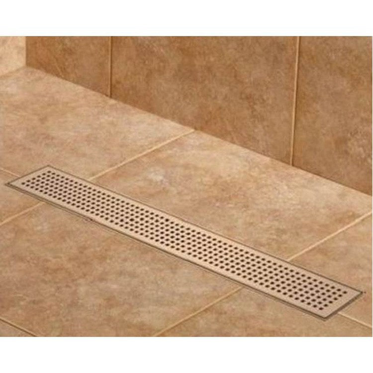 Square Drain Linear Grid Grate 48 Inch Stainless Steel 3-1/8 Inch