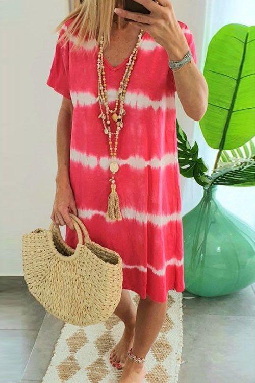 tie dye casual dress