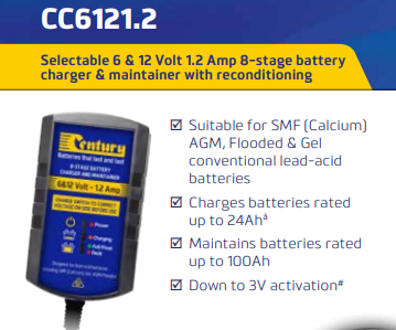 Century  Battery Charger and Maintainer – VL Wholesale Battery  Centre