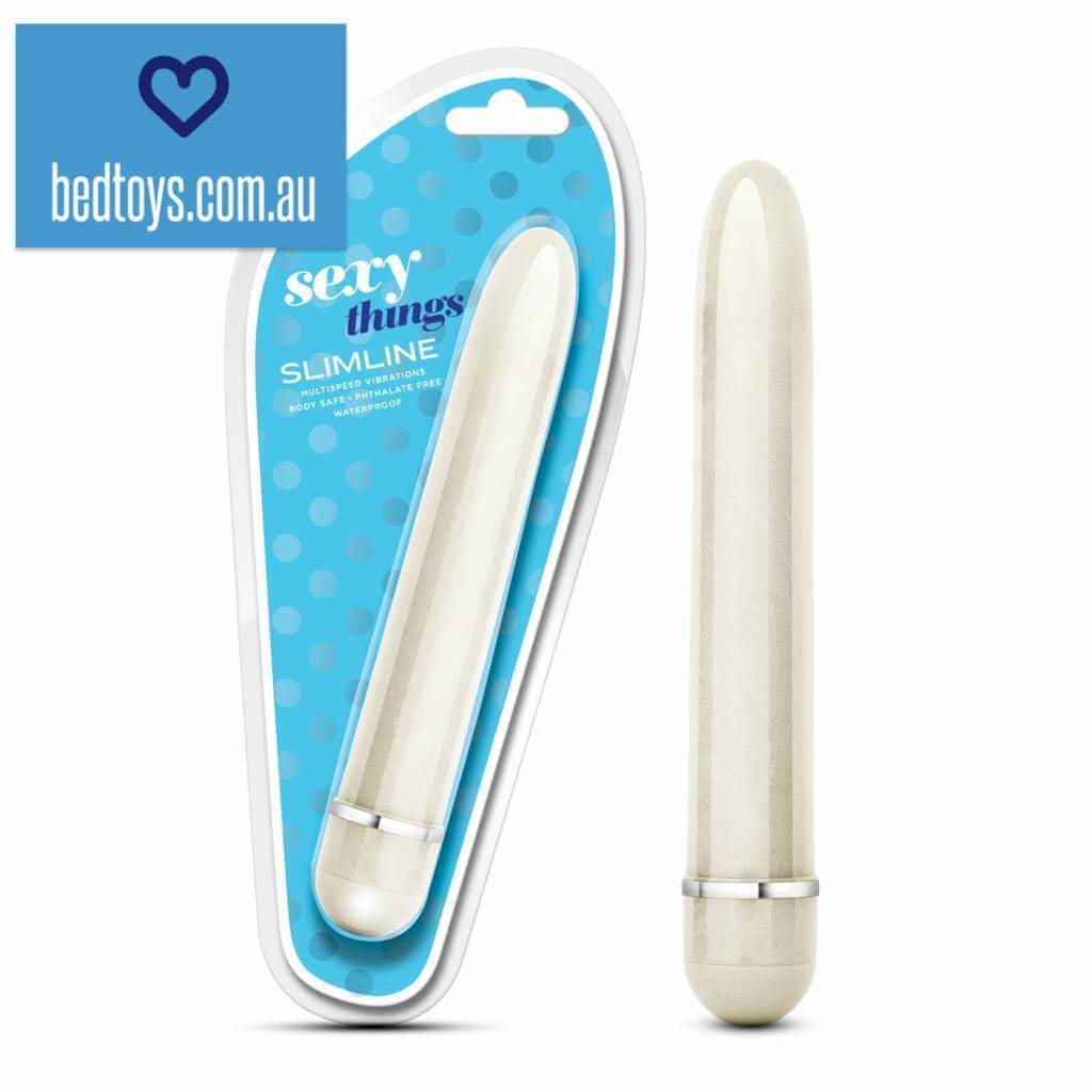 Blush Sexy Things Slimline 7 Inch Vibrator Multi Speed Waterproof Bed Toys 