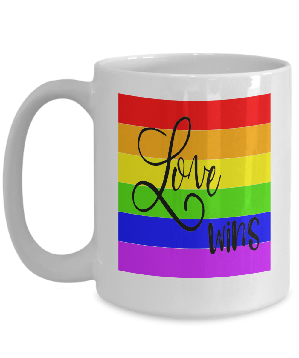 Love For The Win LGBTQ Woman Man Gender Fluid Identity Coffee Tea ...