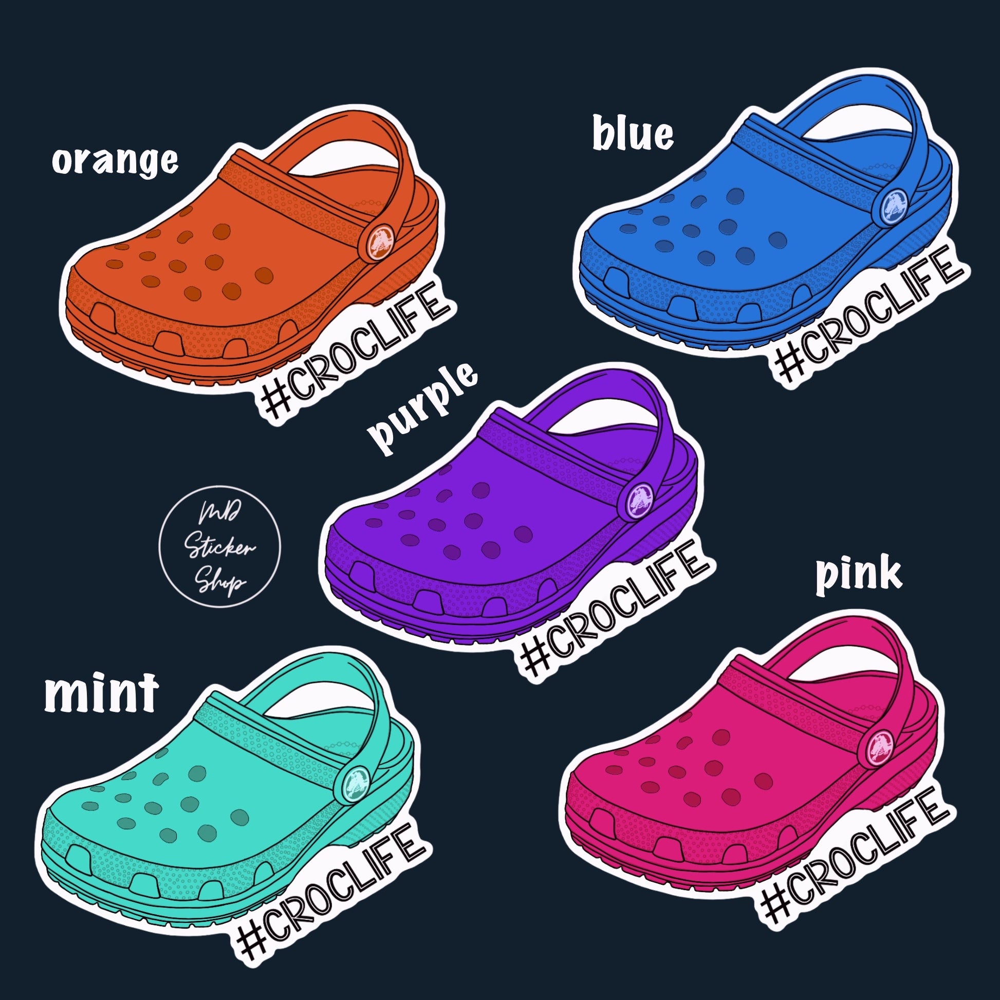 CrocLife Croc Vinyl Sticker / Crocs – MDStickerShop