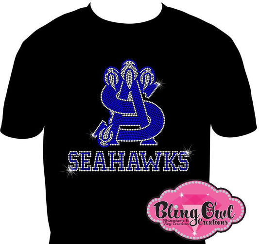 Cape Henry Collegiate Dolphins (Rhinestone Design) – Bling Owl