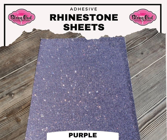 Adhesive Pink Glass Rhinestone Sheets