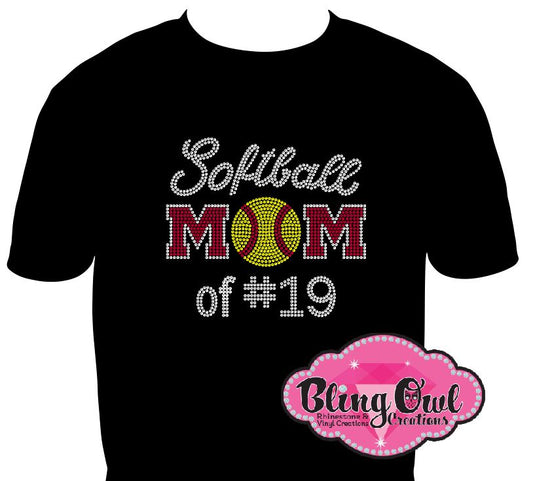 Softball Baseball Shirt, Softball Bling Shirt, Softball Mom Shirt