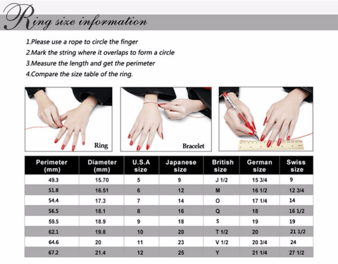 Personlised Rings Size Chart | Emassk Global