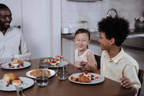 Kids having Breakfast