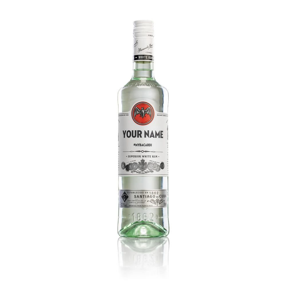 Personalised BACARDÍ Carta Blanca Rum - Mixlab Shop product image