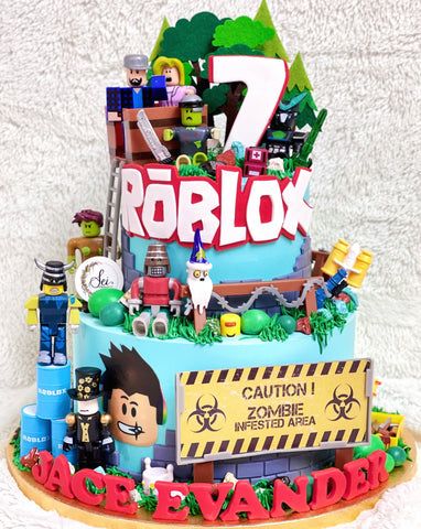 Lego meets Minecraft meets Roblox Cake, Jay