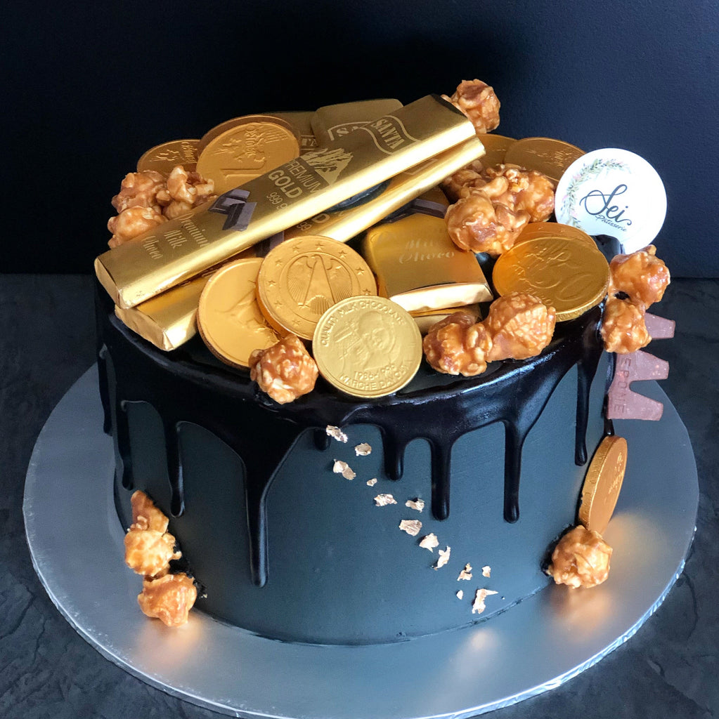 Gold Bar Money Pulling Cake – Sei Pâtisserie