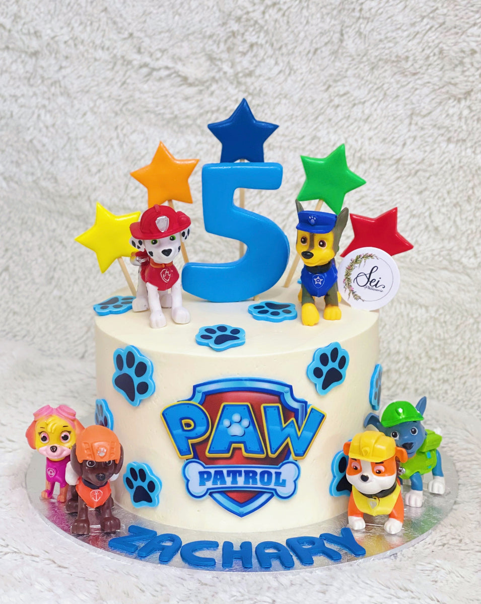 Paw Patrol Toys and Paws Cake – Sei Pâtisserie