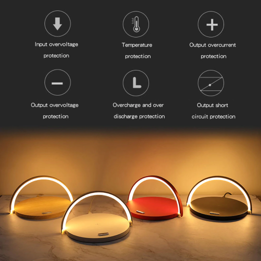 Fast Qi Wireless Charger Table Lamp – 