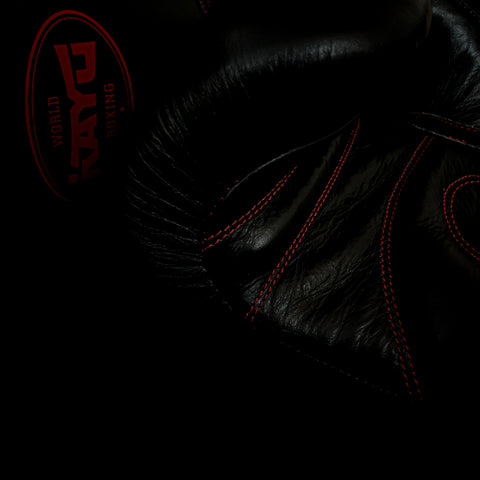 red stitched premium leather boxing gloves