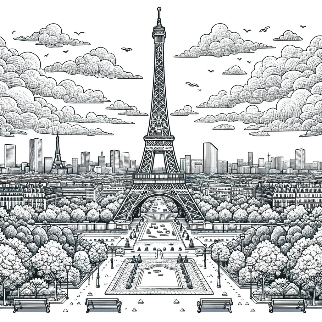 Paris ausmalbilder