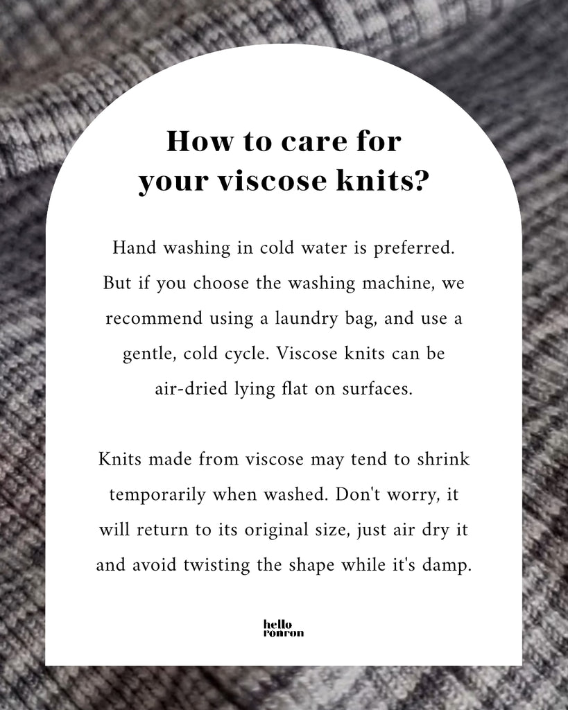 hello ronron | How to care for Viscose knit?