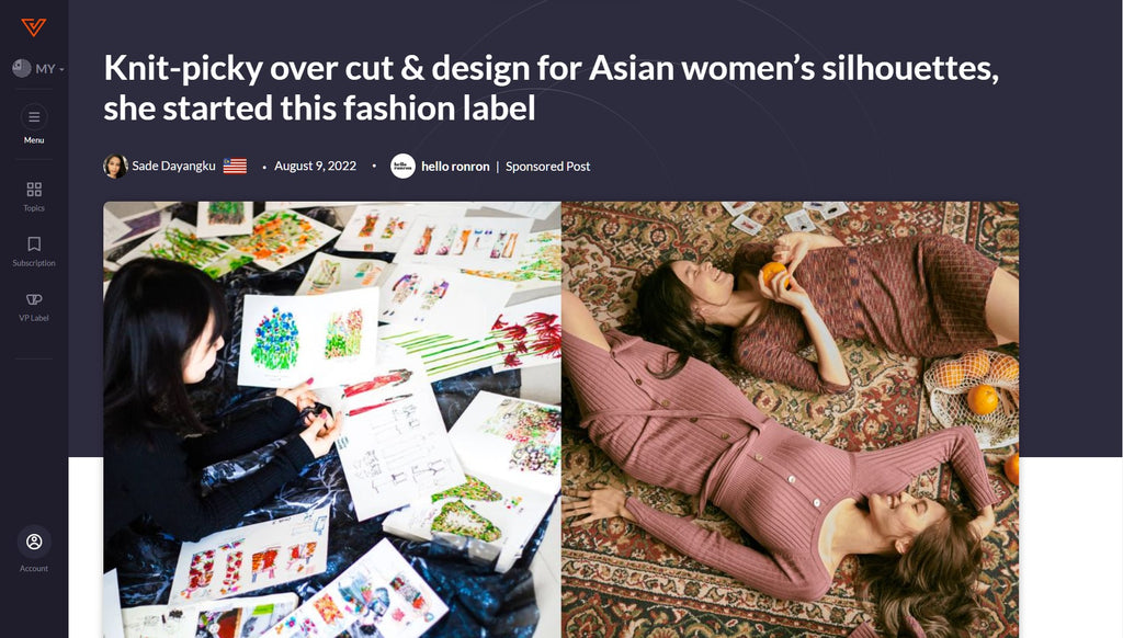 Vulcan Post | Knit-picky over cut & design for Asian women’s silhouettes, she started this fashion label