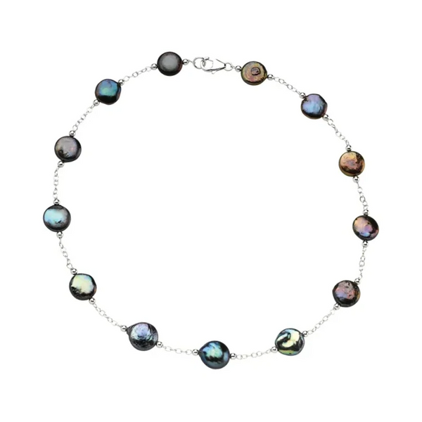 black coin pearl necklace