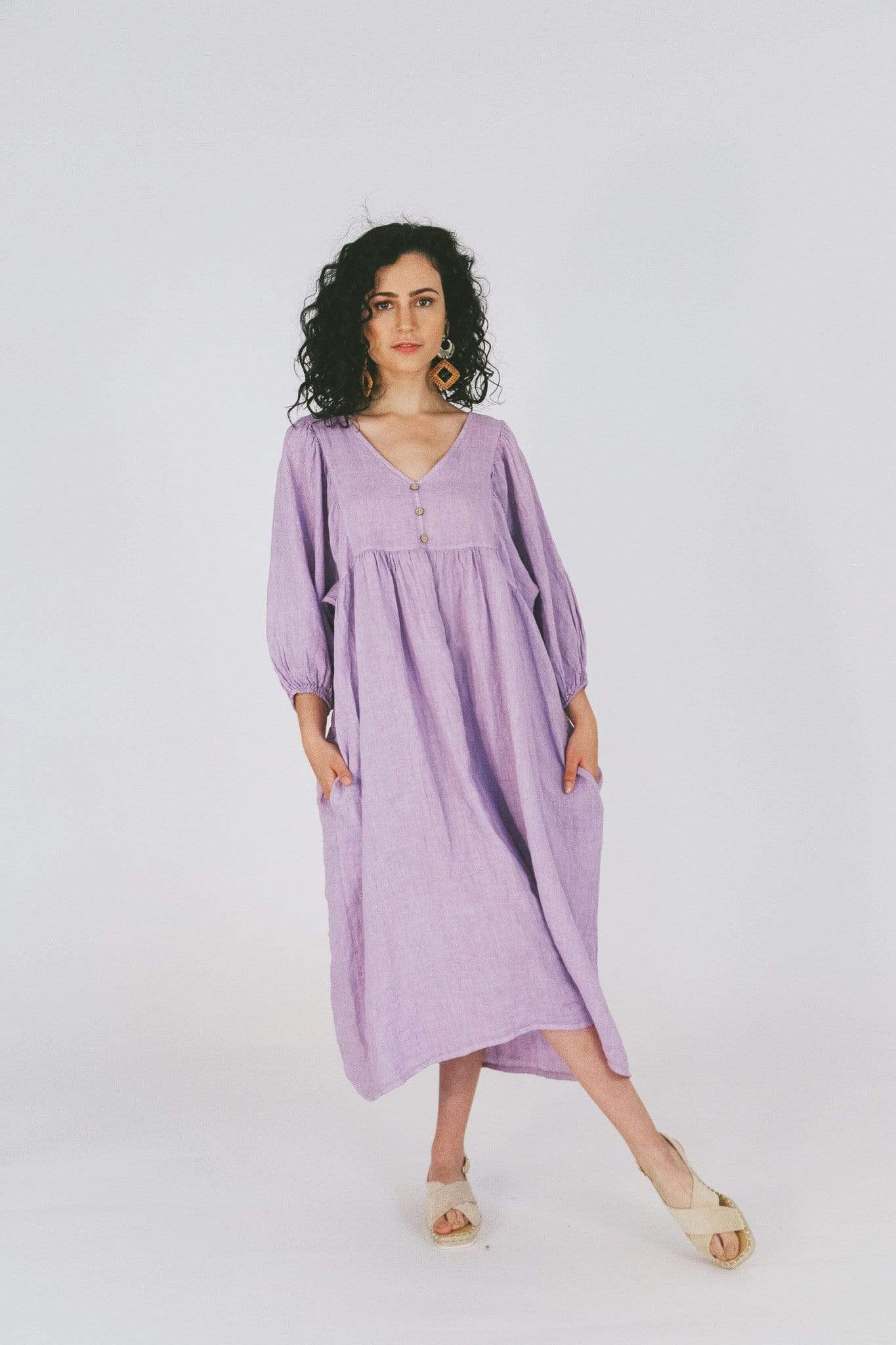 VESTIDO COMPRIDO OVERSIZE LINHO - LICCI Online