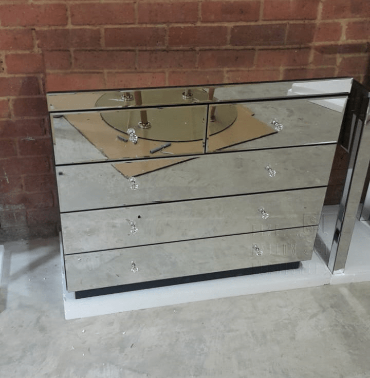 Drawers - Contempro Five Drawer Mirrored Chest of Drawers was sold for ...