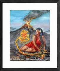 Fire Mother watercolor painting by Beth Hansen