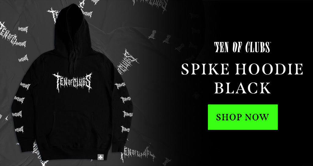 Spike Hoodie Black hooded sweatshirt