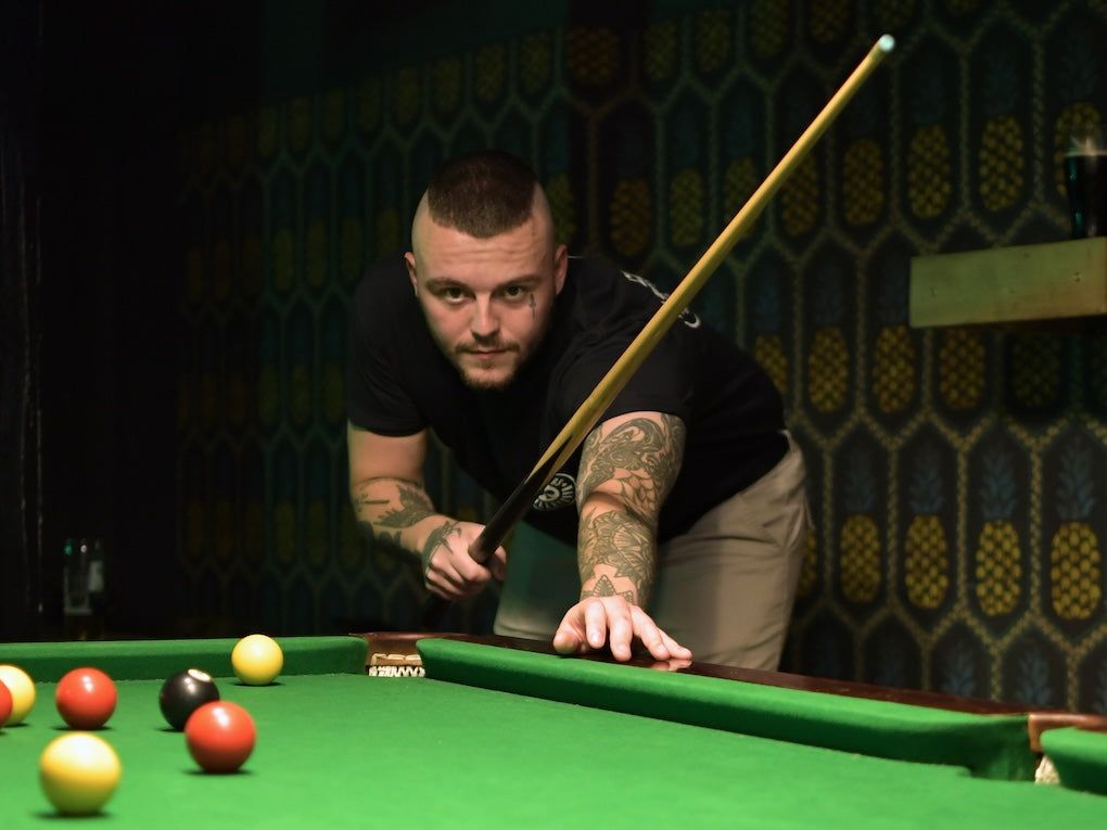 Tyler playing snooker