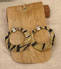 Load image into Gallery viewer, Lau Kukui  Earrings-Cut Hoop-1 1/2&quot;x 1 5/8&quot;-Silver
