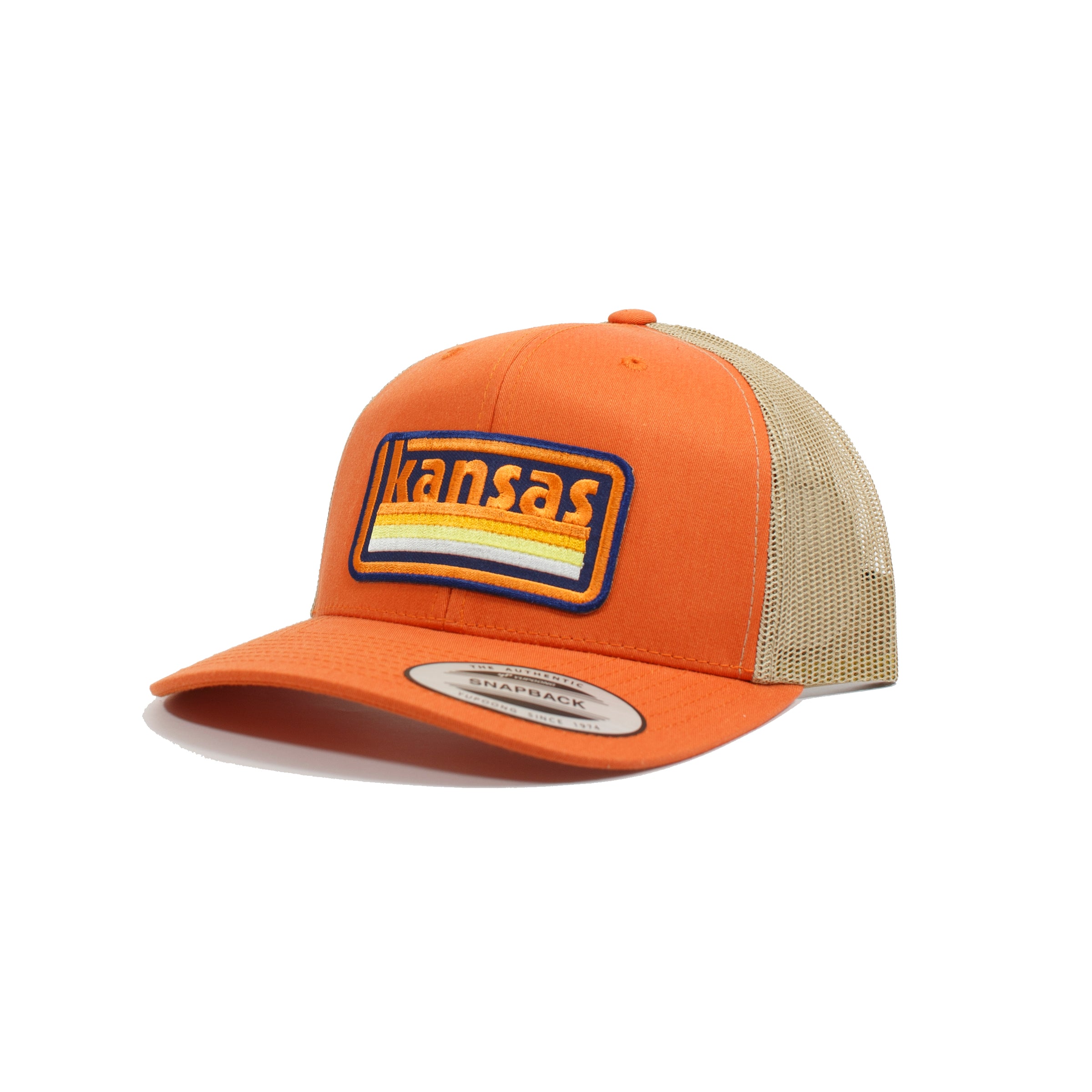 tan and orange hat