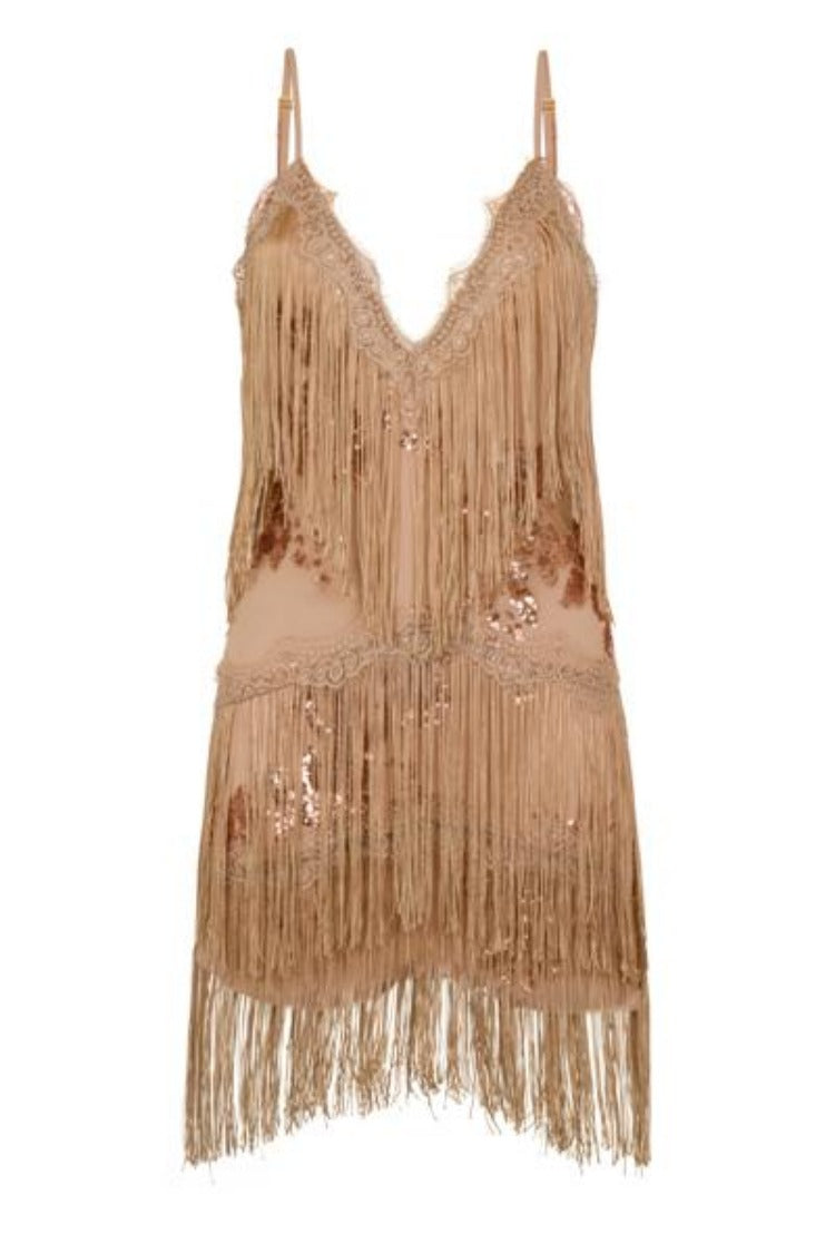 gold fringe for dress