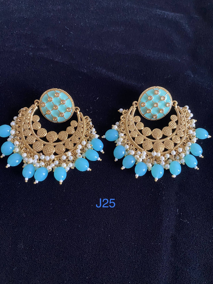 Gold/Blue Earrings