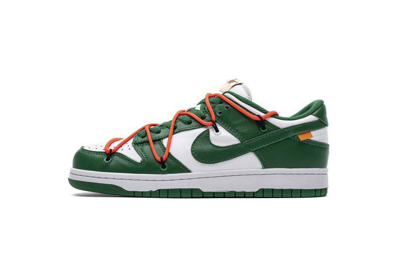 White SB Dunk Low Pine Green 