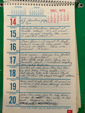 Heritage Bison Ranches Diary 1975