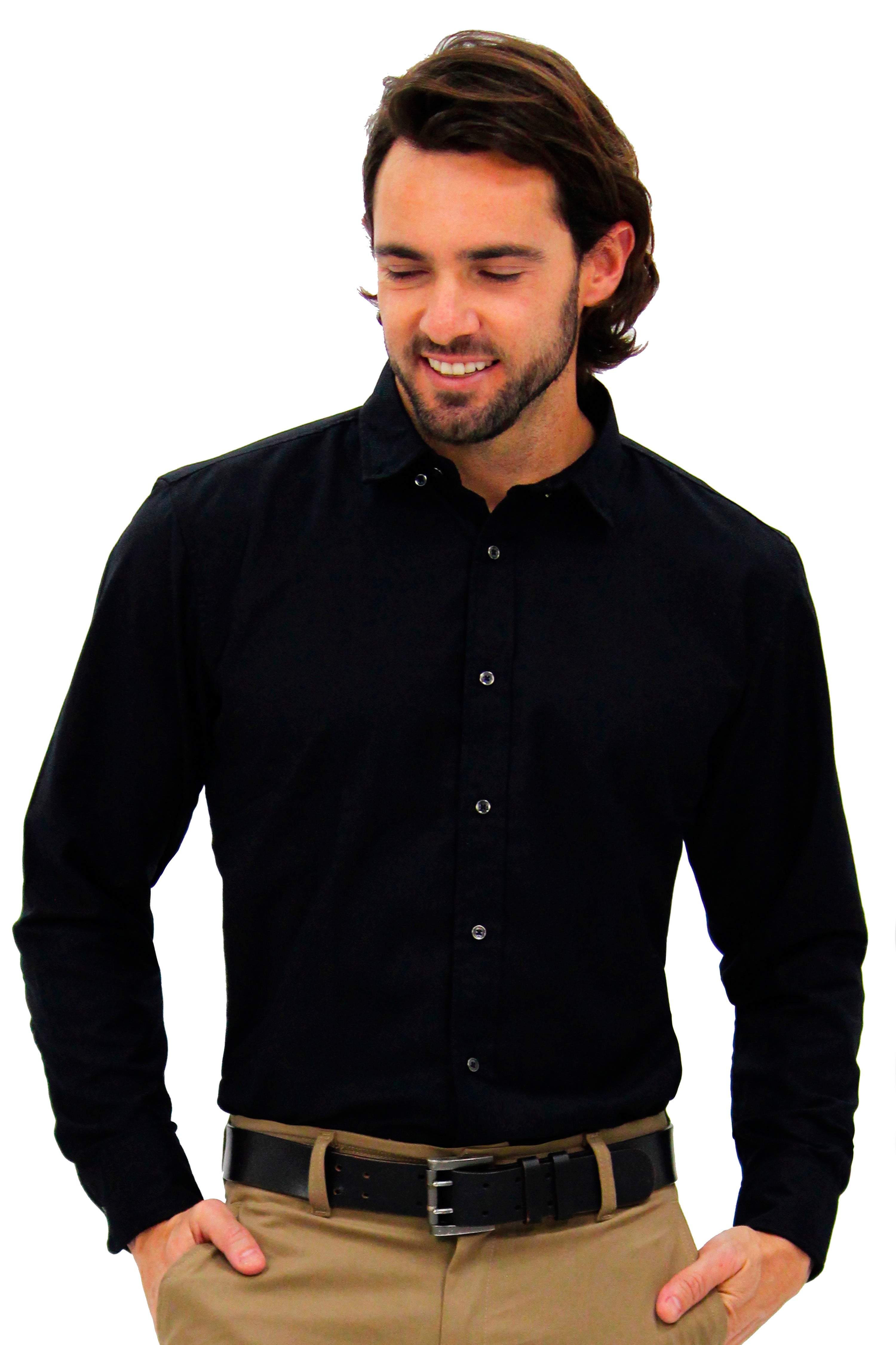 Camisa Hombre Blanca con Spandex Slim fit Elastizada BRAVO JEANS