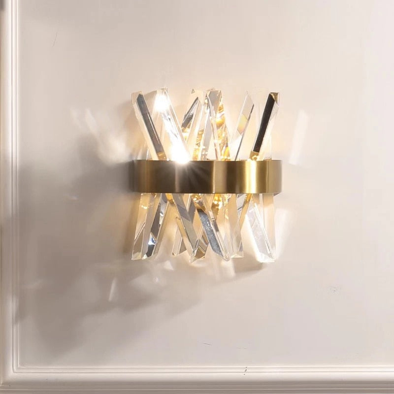 contemporary crystal wall sconces