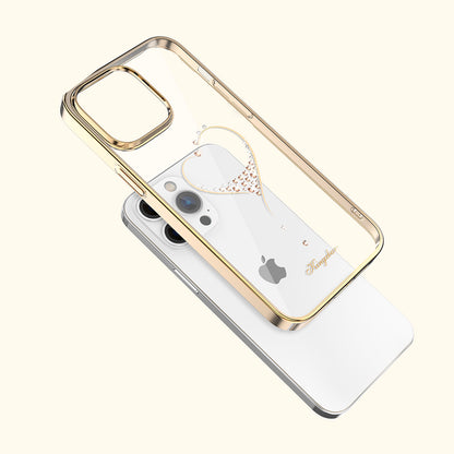 Pastoor Elektropositief Rubriek Kingxbar Wish Series-hoesje voor iPhone 14 Pro versierd met gouden kri –  David Telecom