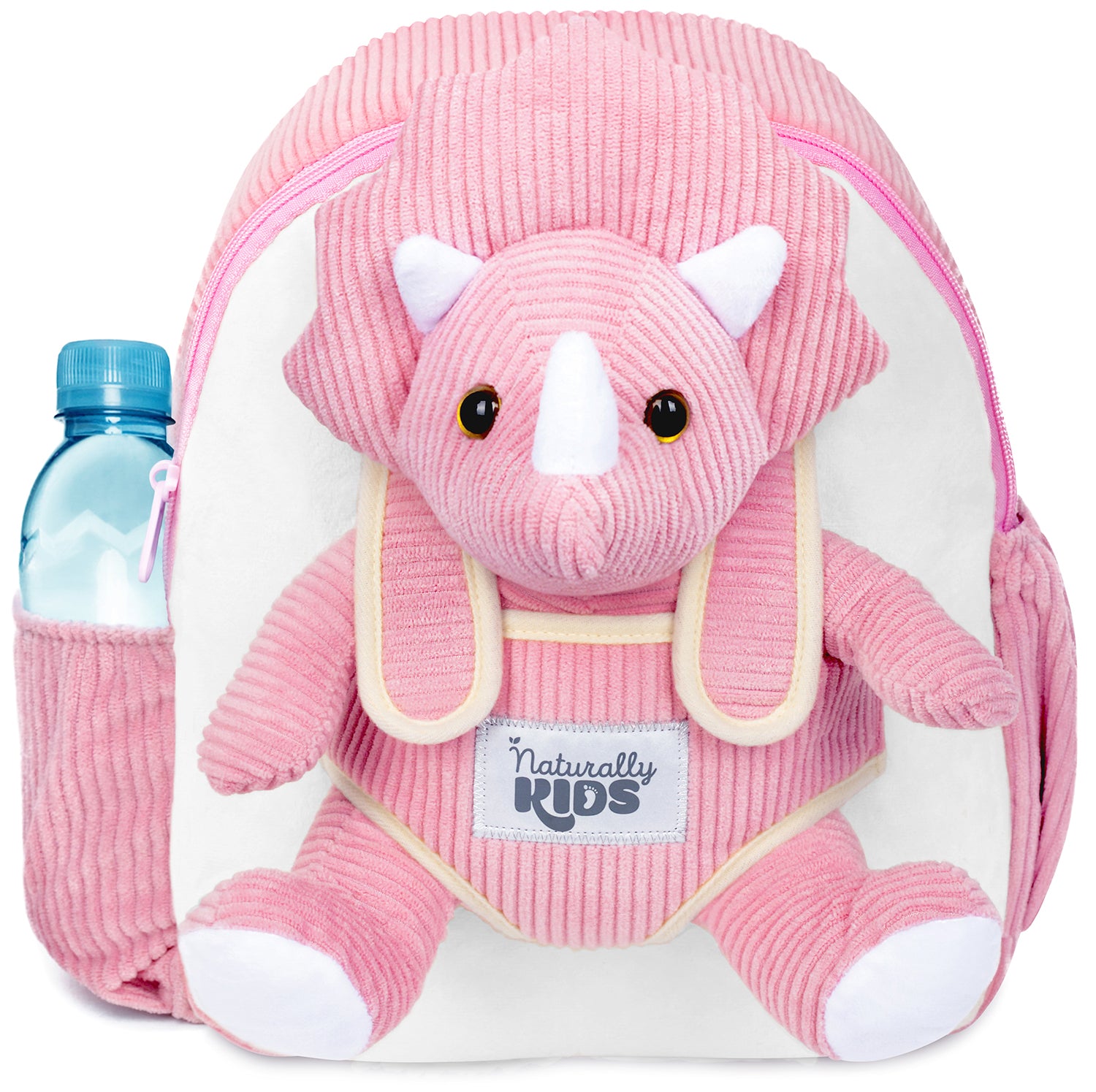 Kids' Dinosaur Backpack & Pink T-Rex Plush Toy — Medium