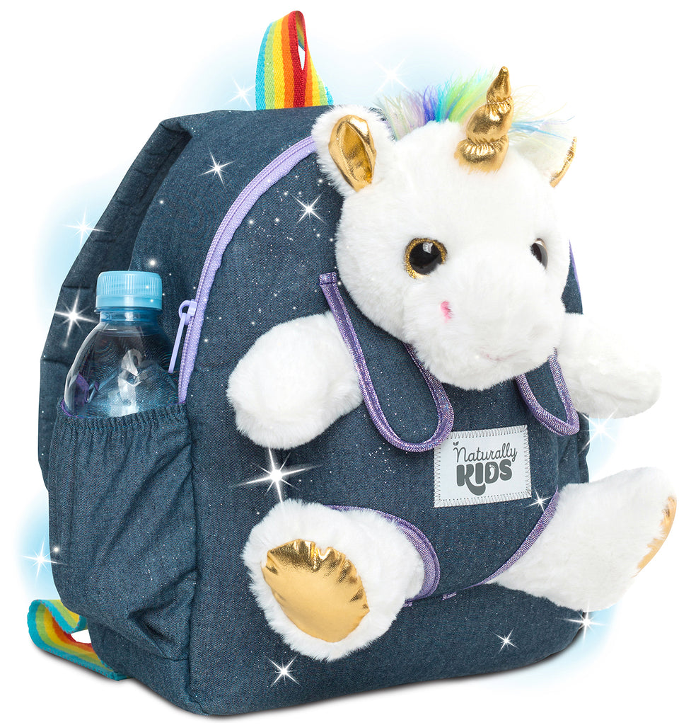 Unicorn - Kids Backpack with Detachable Hood - Water-repellent