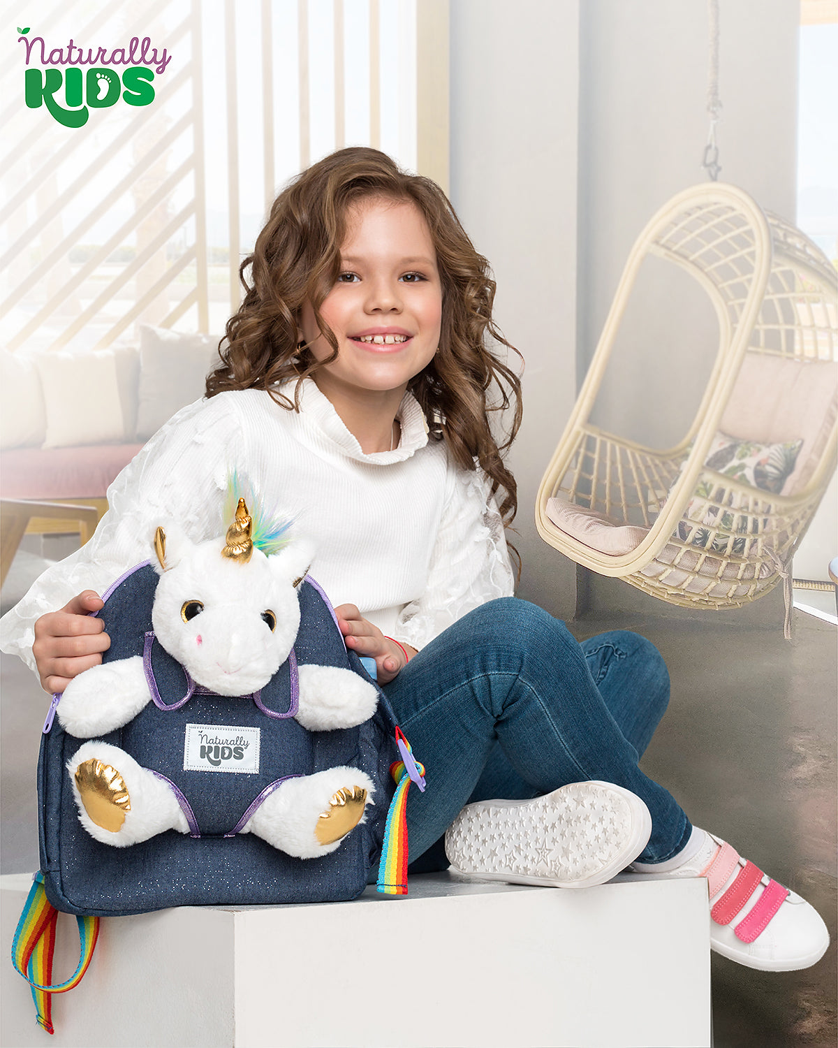 Kids' Unicorn Backpack & Unicorn Plush Toy — Classic Rolling Bag