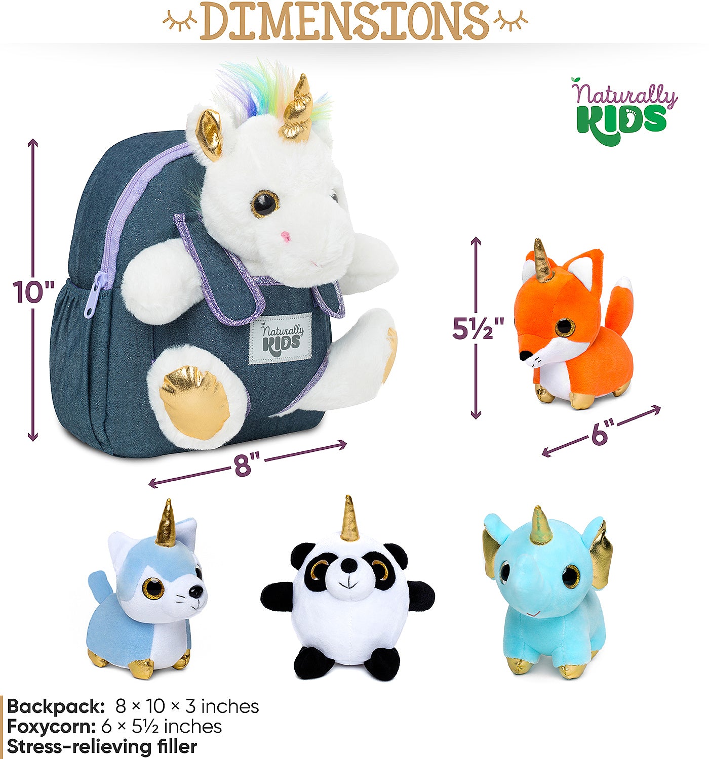 Ja-Ru One Love Mini Unicorn Doll Set with Comb - 4 Assorted Colors and  Styles - Each Sold Separately