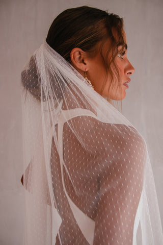 Kea Corded Lace Cathedral Bridal Veil — Hannah Kanani Bridal