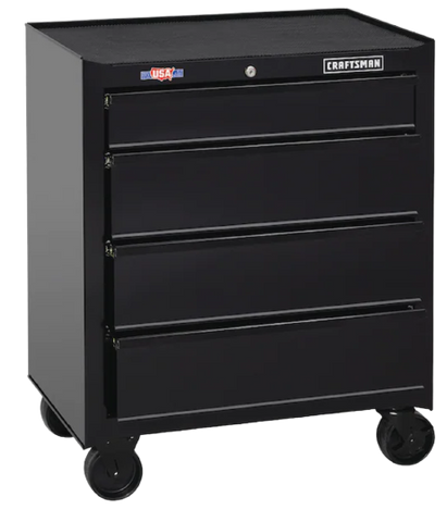 Craftsman Tool Chest Combo with Drawer Liner Roll 26-inch Rolling 5 Drawer Black (cmst82763bk)