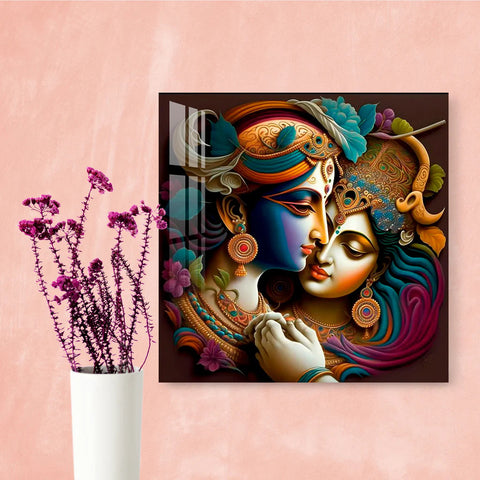 Customized Radha Krishna Acrylic Wall Art