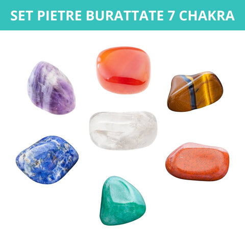 Set pietre naturali burattate dei 7 Chakra