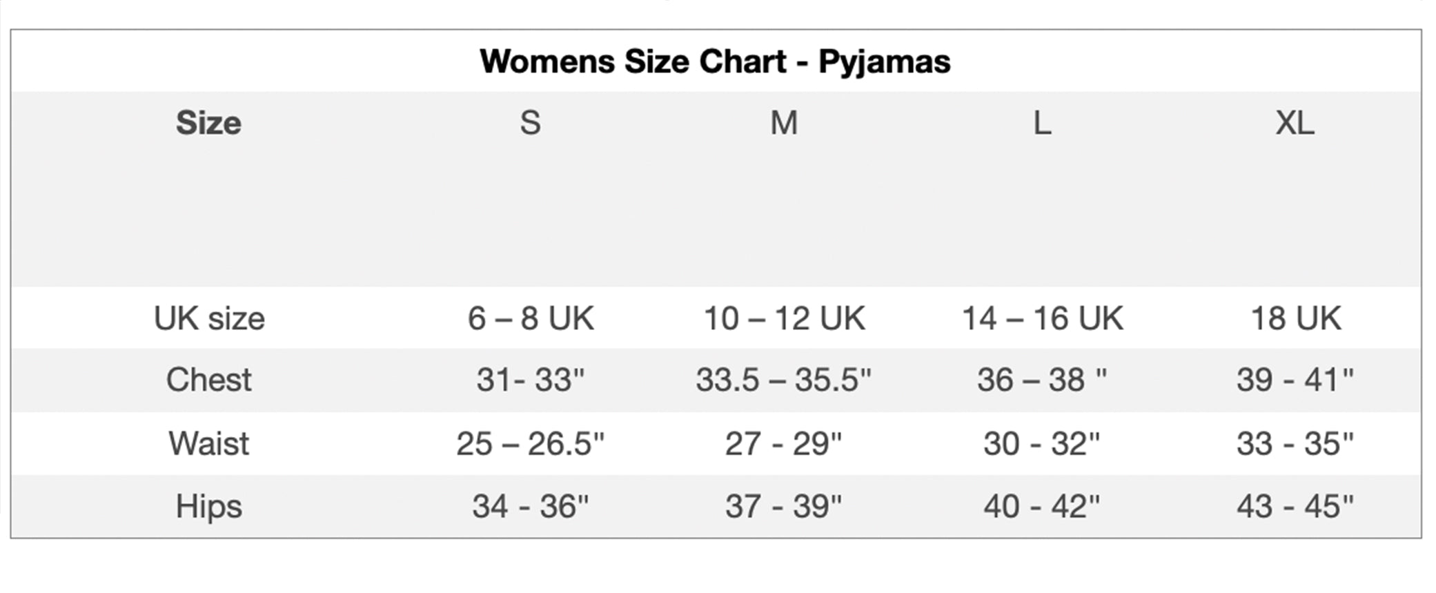 Size Guide – Happy Hearts The Label