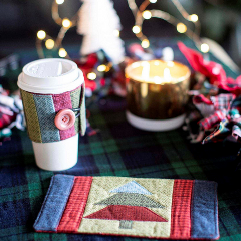 Holiday Mug Rug and Cup Koozie-Baby Lock StitchCraft