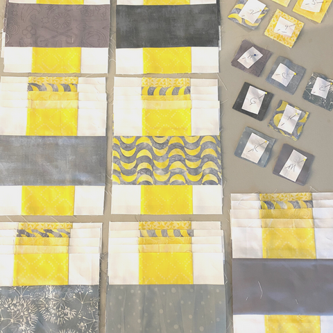 Pantone Yellow Gray Weave it to Me quilt StitchCraft