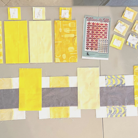 Pantone Yellow Gray Weave it to Me quilt StitchCraft